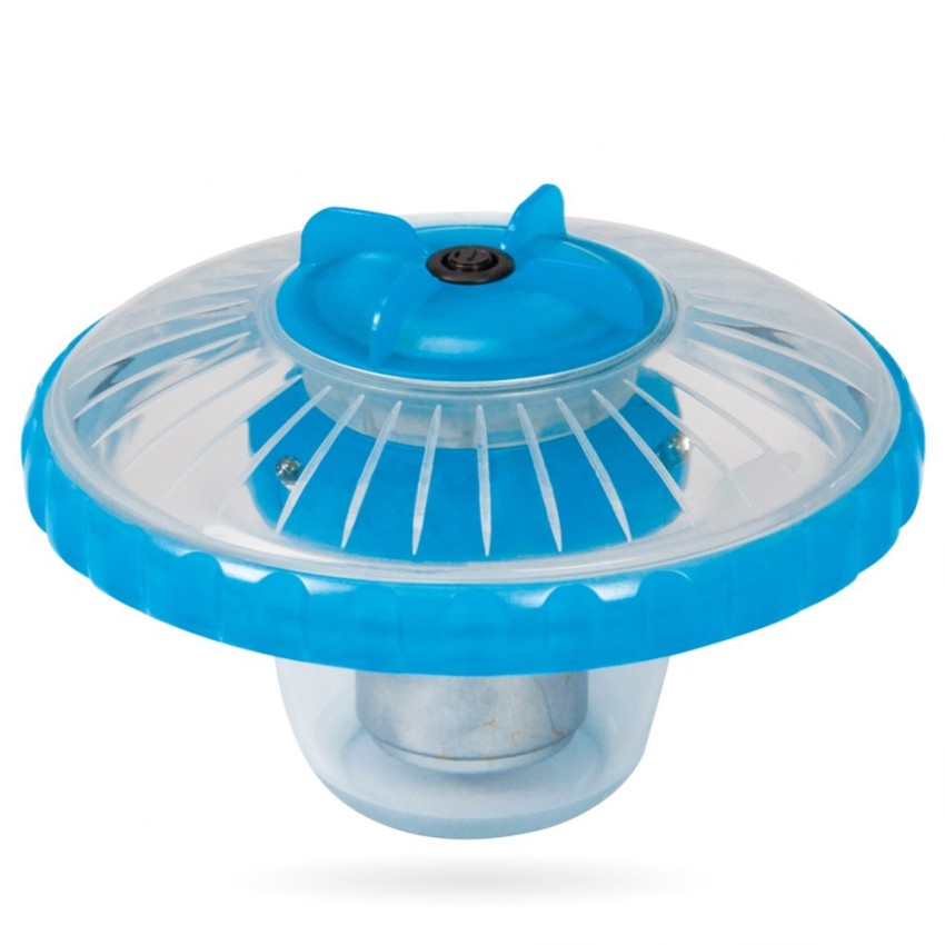 Luz led flutuante Intex para piscinas. Inclui 3 funções diferentes e é adequada para piscinas de até 549 cm. Possui a função de