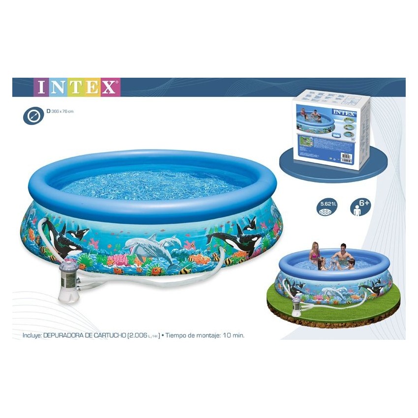 As piscinas Easy Set Ocean Reef utilizam uma nova tecnologia de impressão que fazem com que seja irresistível para as crianças q