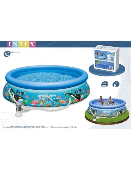 As piscinas Easy Set Ocean Reef utilizam uma nova tecnologia de impressão que fazem com que seja irresistível para as crianças q