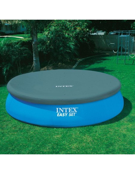 Piscina insuflável Intex da linha Easy Set com capacidade para 12.430 litros de água. Inclui: bomba de cartucho 3.785 l/h, cober