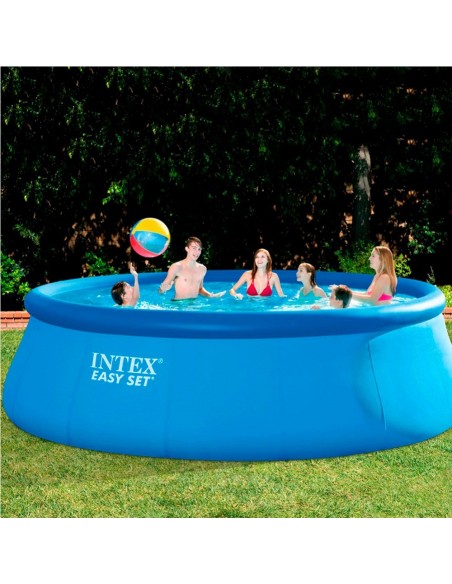 Piscina hinchable Intex Easy Set con aro superior infable. Sistema Hydro Technology y depuradora de cartucho de 3.785 L/hora, fi