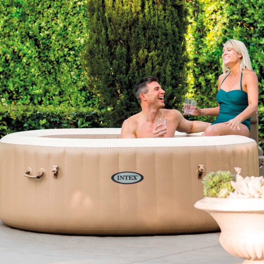 Novo Spa insuflável Bubble Massage com sistema anti-calcário e tecnologia Fiber-tech.Lona de três camadas e 120 saídas de ar.Inc