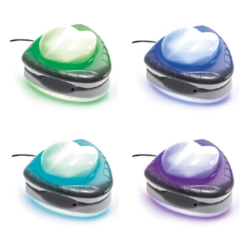 Luz LED de alto brilho e duração para piscinas desmontáveis.Sistema de sujeição magnético,oferece luzes coloridas dentro e fora