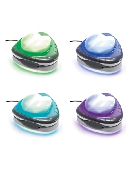 Luz LED de alto brilho e duração para piscinas desmontáveis.Sistema de sujeição magnético,oferece luzes coloridas dentro e fora