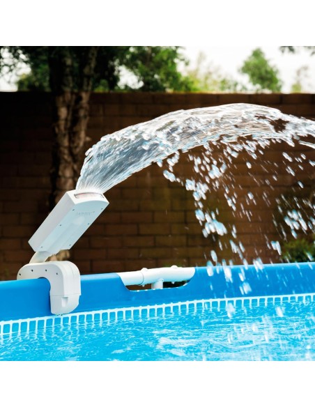Led multicor para piscinas Intex. Com forma de cascata, tem 4 cores: branco, vermelho, azul e verde. Funciona por gerador hidroe