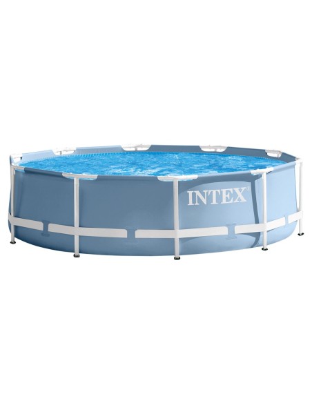 Piscina desmontável tubular Intex. Piscina Prisma Frame circular de estrutura metálica com capacidade para 4.485 litros/água.Lon