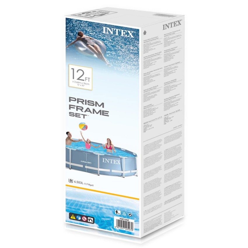 Piscina desmontable tubular Intex. Piscina Prisma Frame circular de estructura metálica con capacidad para 6.503 litros/agua. Lo