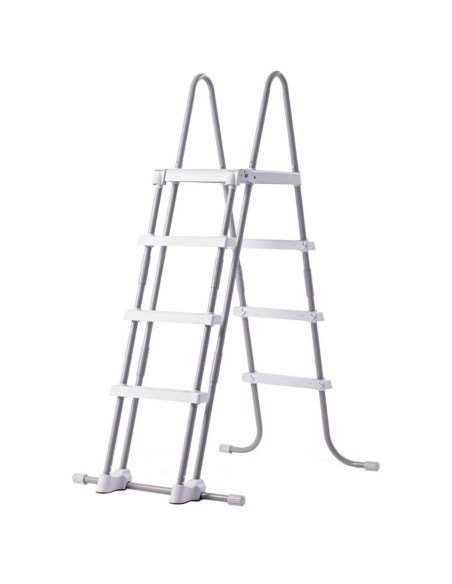 Piscina tubular Intex da linha Prisma Frame. Piscina quadrada de cor azul e estrutura metálica com uma capacidade para 25.000 li