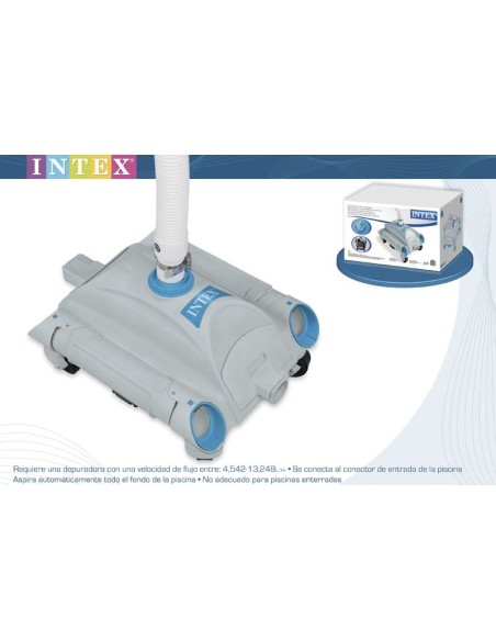 Robô que aspira o fundo da piscina de maneira fácil e prática. Utiliza-se com bombas de 4.542l/h até 13.248l/h. Não deve ser uti