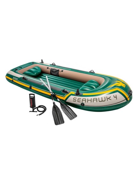 Barca hinchable Seahawk 4 | Medidas: 351x145x48 cm | Con remos y bomba de hinchado