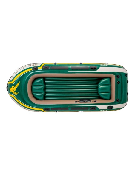 Barco insuflável Seahawk 4 | Medidas 351x145x48 cm | Com remos e bomba de enchimento