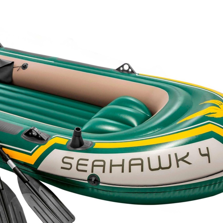 Barco insuflável Seahawk 4 | Medidas 351x145x48 cm | Com remos e bomba de enchimento