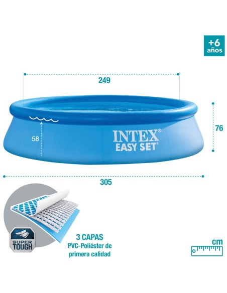 Piscina inflável de fácil configuração 305x76cm | Intex.pt