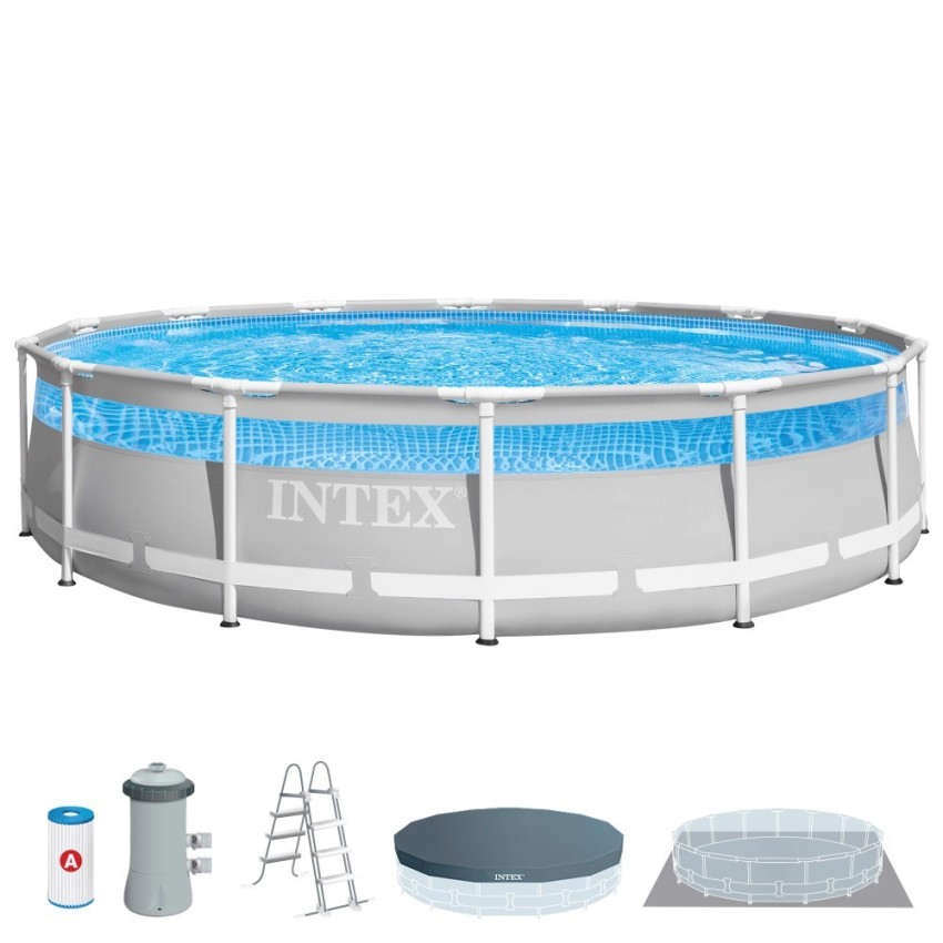Piscina removível Clearview c/estação de tratamento | INTEX