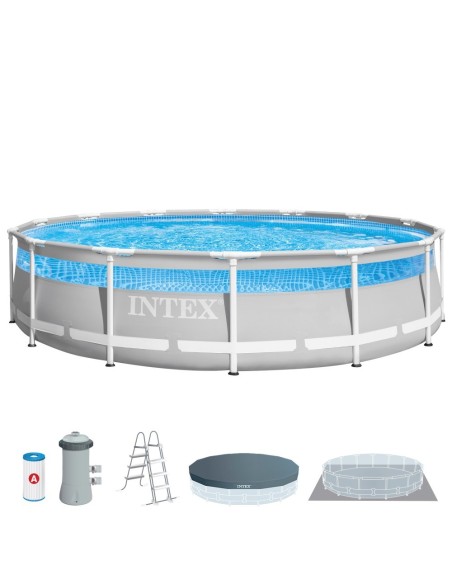 Piscina removível Clearview c/estação de tratamento | INTEX