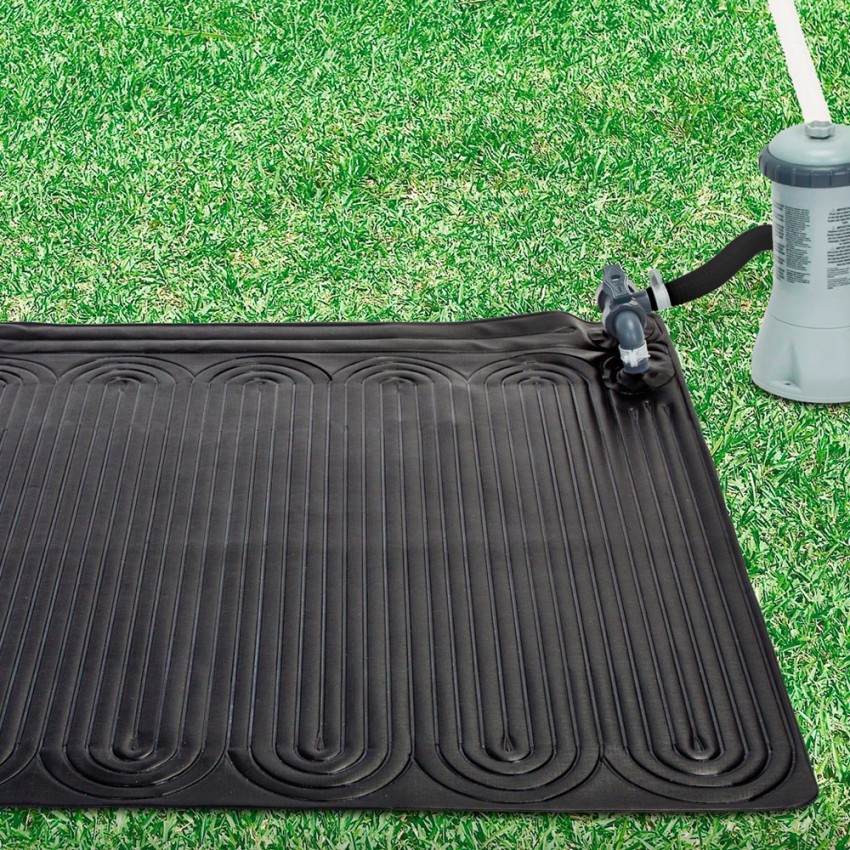 Tapete solar Intex para piscinas insufláveis e desmontáveis. Aumenta a temperatura da água entre 3 e 5 graus. Para bombas de fil