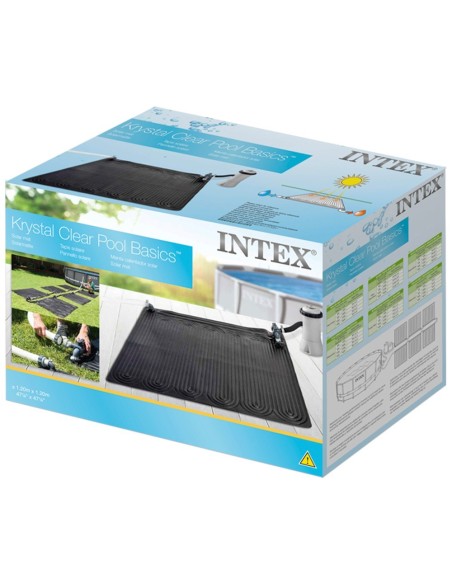 Tapete solar Intex para piscinas insufláveis e desmontáveis. Aumenta a temperatura da água entre 3 e 5 graus. Para bombas de fil