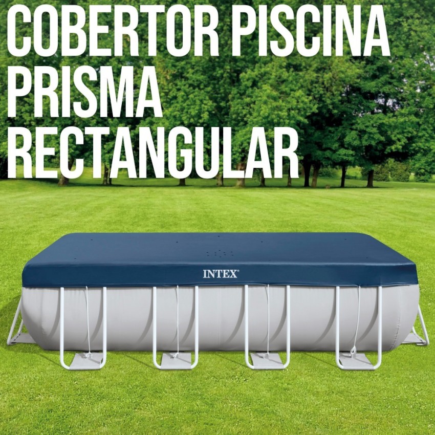 Cobertura INTEX de 389x184 cm exclusiva para piscinas Small y Prism Frame de 400x200 cm. Feita com vinil resistente de 18 mm de