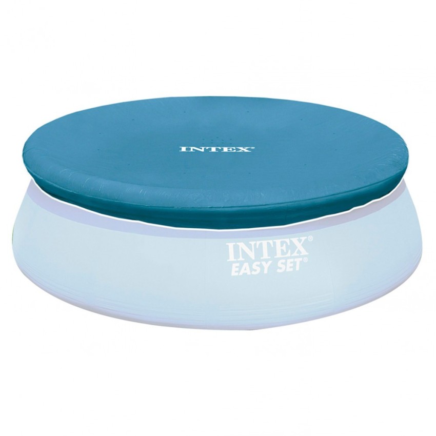 Cobertura INTEX de 345 cm exclusiva para piscinas Easy Set de 366 cm de diâmetro. Fabricada com vinil resistente de 18 mm, possu