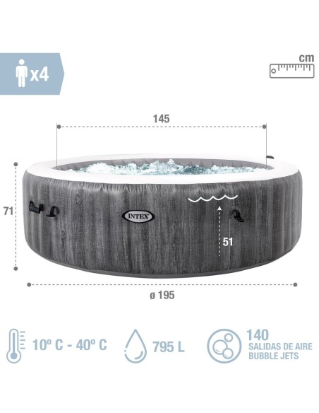 Spa insuflável 4 pessoas | Loha Oficial INTEX