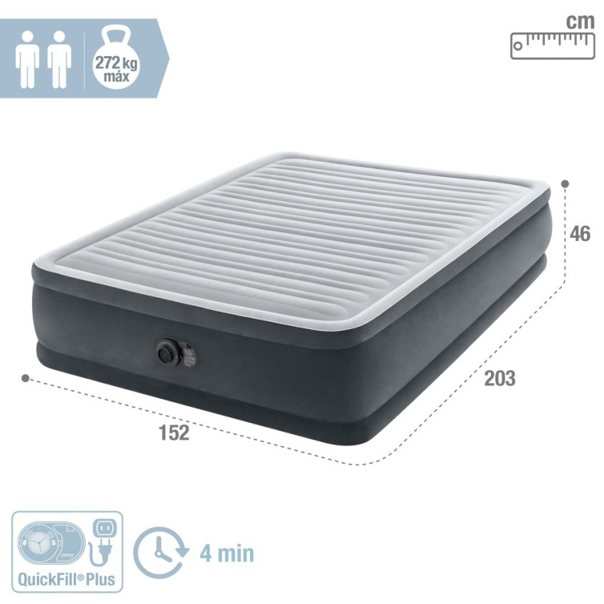 Colchão inflável duplo luxo | INTEX