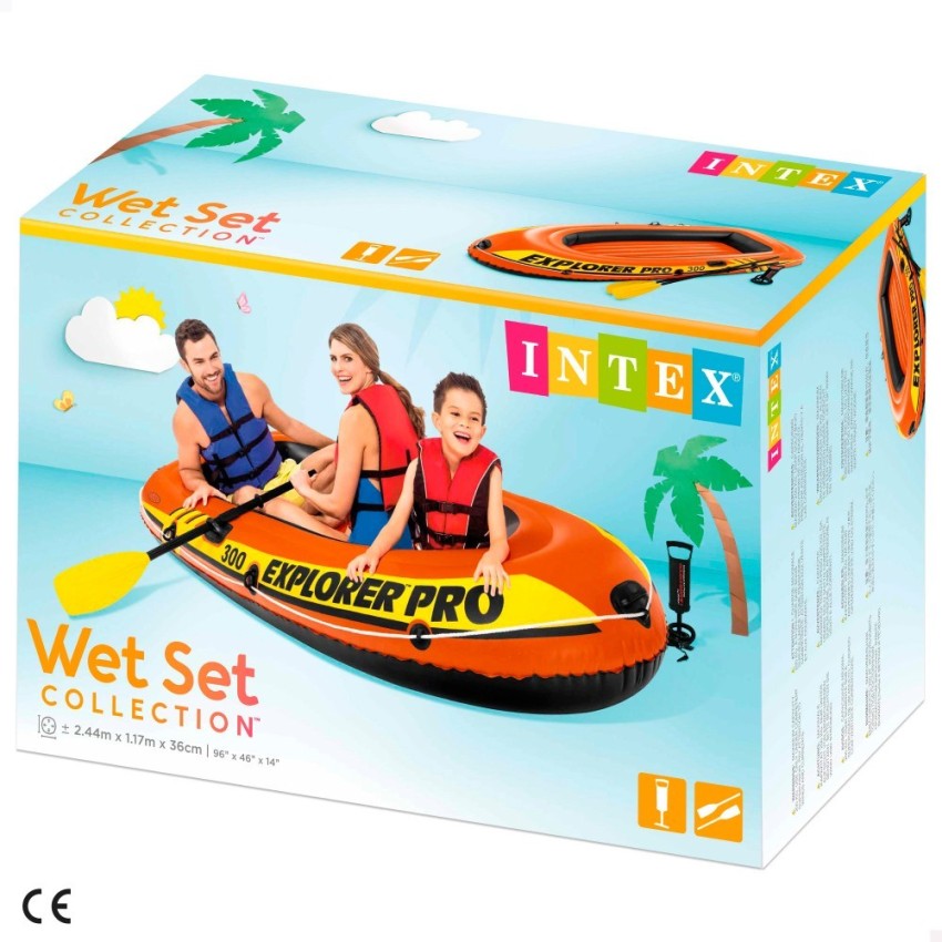 BARCO INSUFLÁVEL EXPLORER PRO 300 REMOS+BOMBA 244X117X36 CM