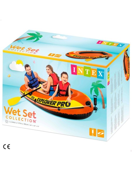 BARCO INSUFLÁVEL EXPLORER PRO 300 REMOS+BOMBA 244X117X36 CM
