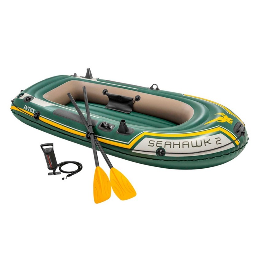 Barco insuflável Seahawk 2 | Medidas: 236x114x41 cm | Com remos e bomba de enchimento