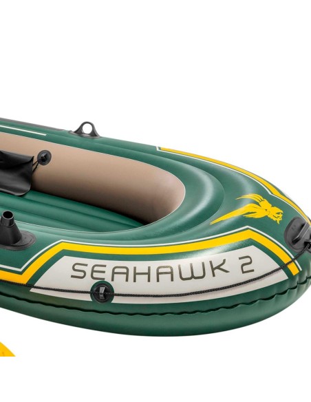 Barco insuflável Seahawk 2 | Medidas: 236x114x41 cm | Com remos e bomba de enchimento
