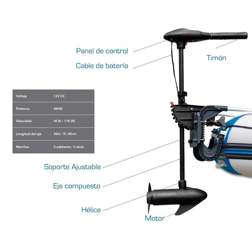 Motor de popa INTEX para barcas insufláveis | Loja Oficial INTEX