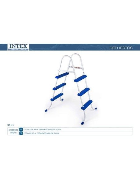 18910-ESCALERA AZUL PARA PISCINAS DE 91CM