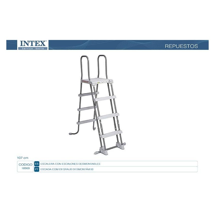 18969-ESCALERA CON ESCALONES DESMONTABLES 107CM/REF.58969