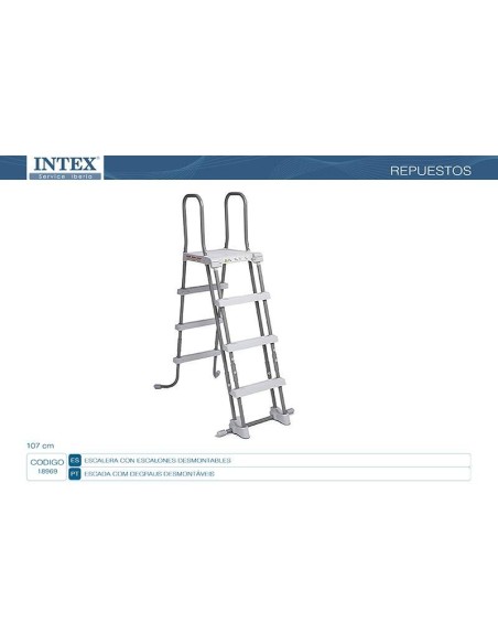 18969-ESCALERA CON ESCALONES DESMONTABLES 107CM/REF.58969