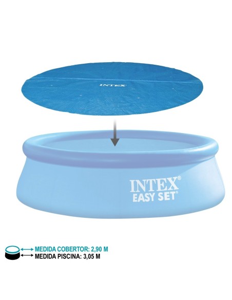 Cobertura solar INTEX de 290 cm de diâmetro para piscinas desmontáveis de 305 cmde diâmetro. Bolhas de ar selado com espessura d