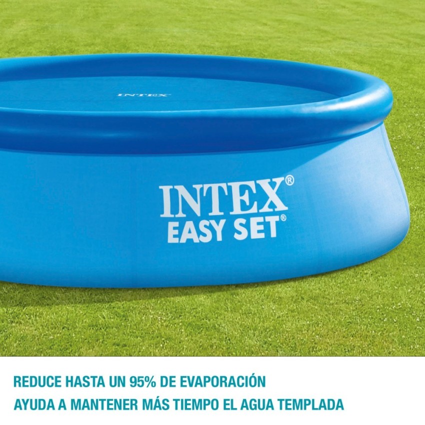 Cobertura solar INTEX de 290 cm de diâmetro para piscinas desmontáveis de 305 cmde diâmetro. Bolhas de ar selado com espessura d