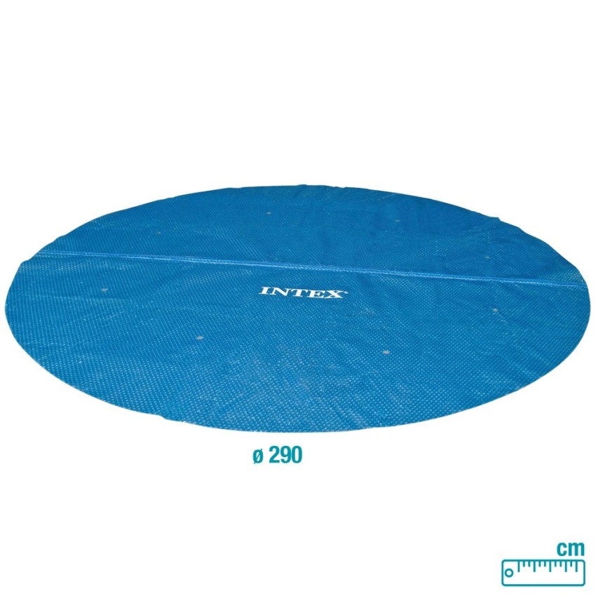 Cobertura solar INTEX de 290 cm de diâmetro para piscinas desmontáveis de 305 cmde diâmetro. Bolhas de ar selado com espessura d