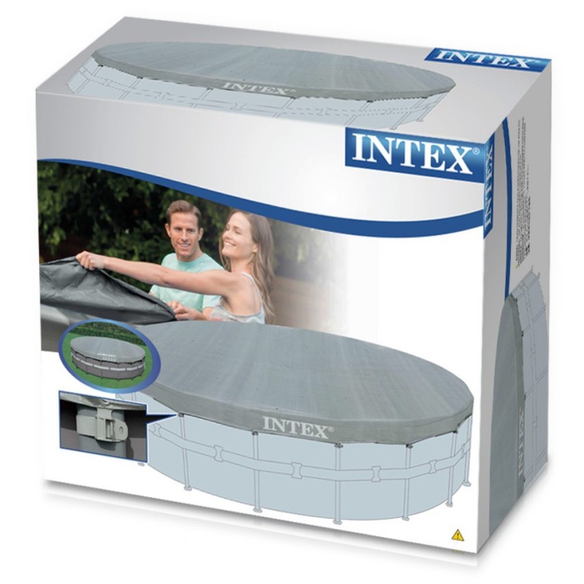 Cobertura INTEX de 488 cm exclusiva para piscinas INTEX Ultra Frame e Ultra XTR Frame de 488x122 cm. Polietileno resistente de 1