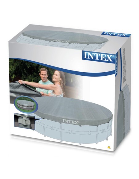 Cobertura INTEX de 488 cm exclusiva para piscinas INTEX Ultra Frame e Ultra XTR Frame de 488x122 cm. Polietileno resistente de 1