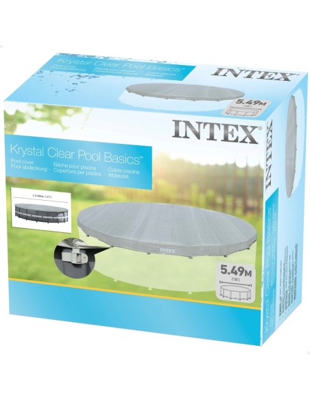 Cobertura INTEX de 549 cm exclusiva para piscinas INTEX Prism Frame/Greywood, Ultra Frame/XTR Frame de 549x122/132 cm. Polietile