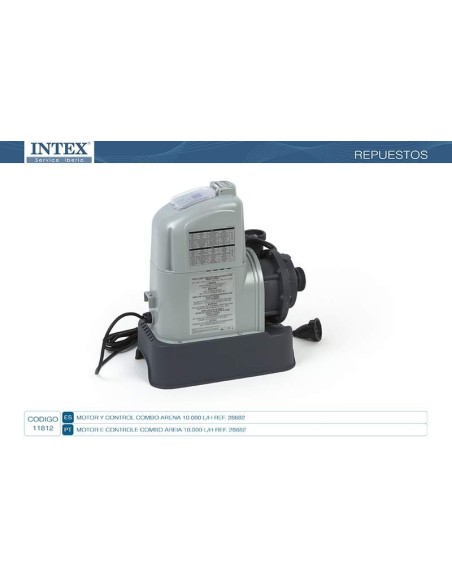 Motor e Painel de controle para Combo Bomba de Areia de 10.000l/h e Sistema de Cloração Salina para 56.800l.                    