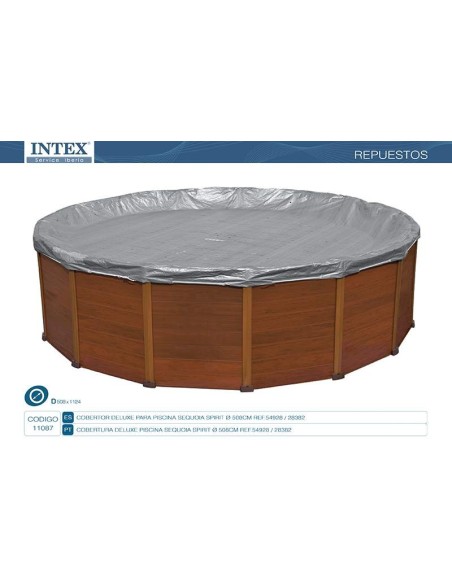Cobertura para piscina Sequoia Spirit de 508x124cm fabricado com Polietileno resistente aos raios UVA, dispõe de pequenos orifíc