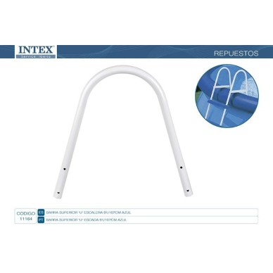 Arco superior em forma de "U" para apoio que deve ser utilizado nas escadas de 91cm e 107cm.                                    