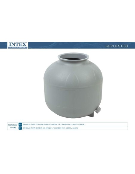 Tambor de plástico onde se deposita areia de modo a filtrar a água da piscina.                                                  