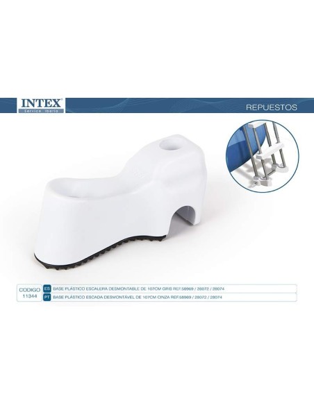Base de plástico para patas de la escalera Deluxe de peldaños desmontables de 107cm de altura.                                  