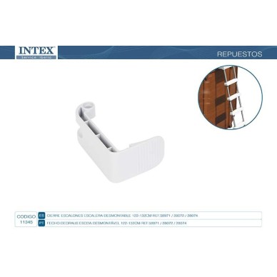 Pestillo de plástico para sujetar las piernas de las escaleras de peldaños desmontables de 107cm y 132 de altura                
