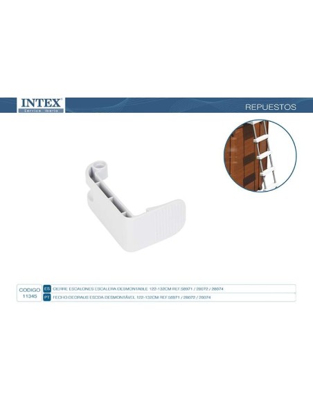 Pestillo de plástico para sujetar las piernas de las escaleras de peldaños desmontables de 107cm y 132 de altura                