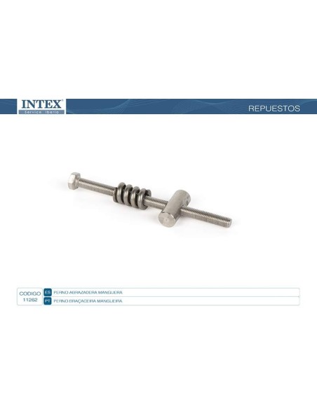 Clavilhas de metal para fixar as braçadeiras às mangueiras das bombas de cartucho.                                              