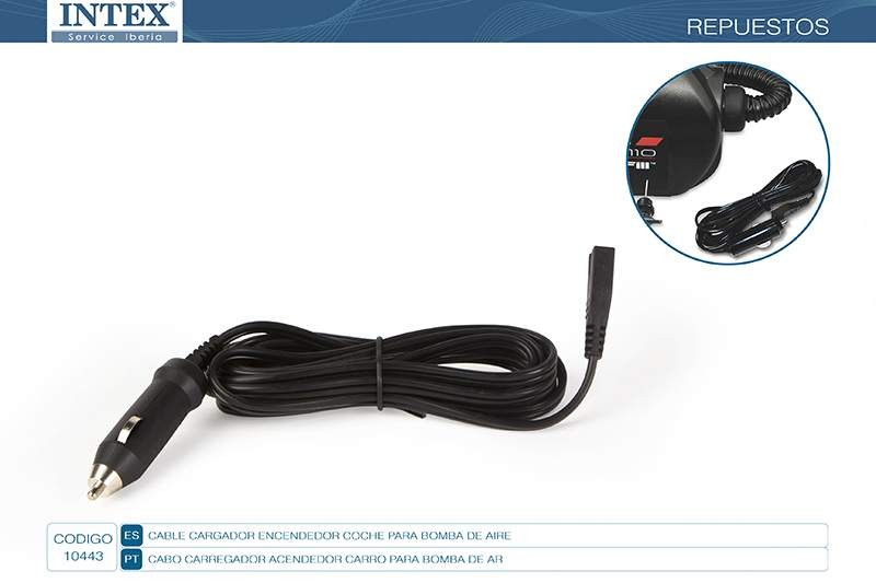 Cable adaptador para posibilidad de cargar la bomba de aire Quick-Fill al  encendedor del coche.
