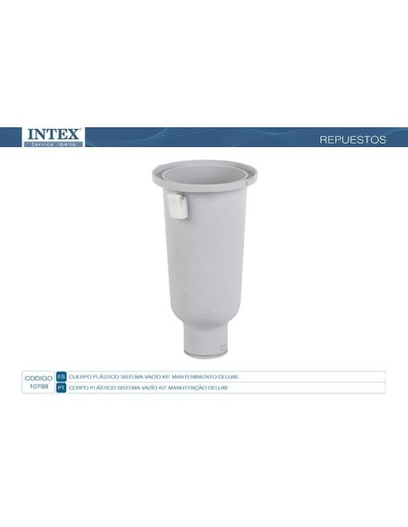 Estructura plástica que se utiliza en la parte interior del skimmer de superficie para que se haga la aspiración de los detritos