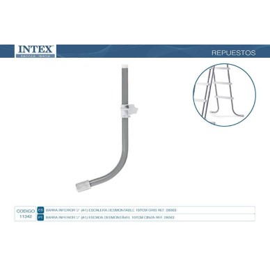 Barra inferior tipo "A1" que forma um dos apoios da escada de 107cm de altura.                                                  